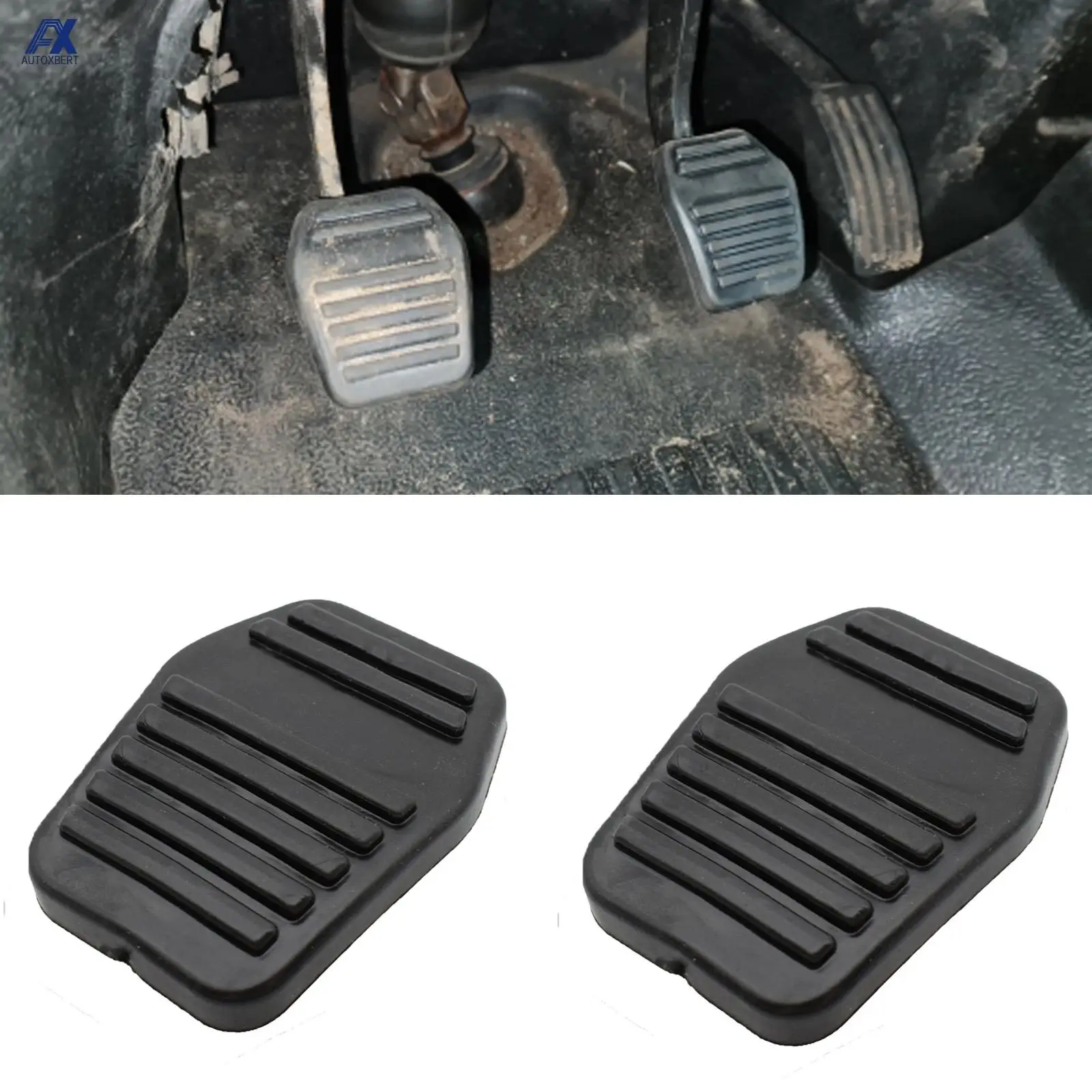 Brake Clutch Pedal Pad Rubber Cover For Ford Cougar Focus Mondeo Turnier Scorpio Transit MK6 MK7 Connect Tourneo Non-Slip 2Pcs car accessories,car pedals,pedal cover