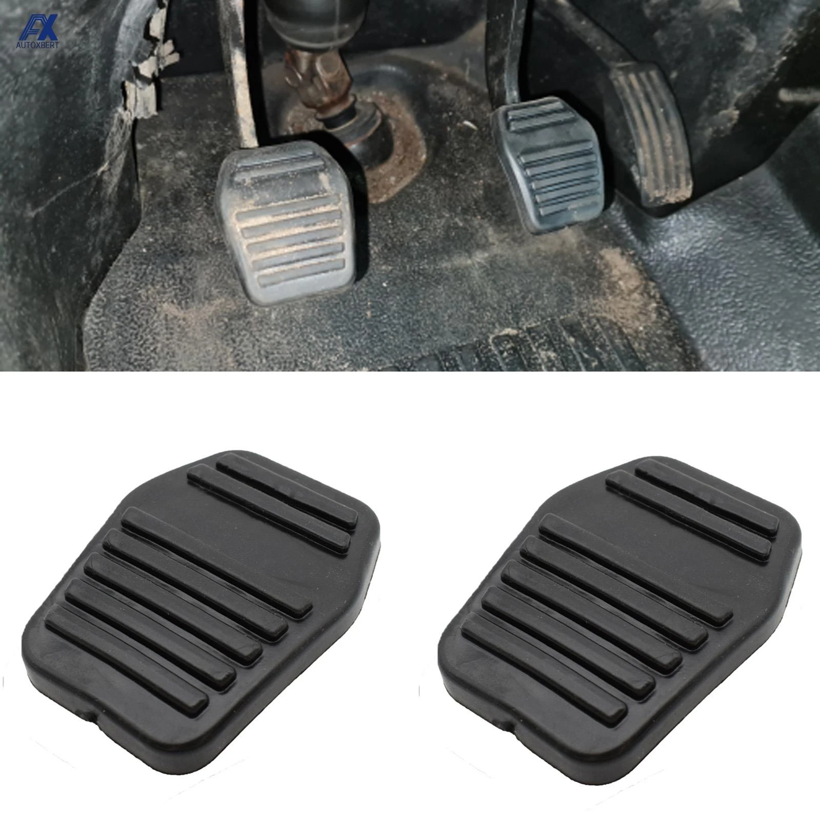 Cubierta de goma para Pedal de embrague de freno, 2 piezas, para Ford Cougar, Focus, Mondeo, Turnier, escorpio, Transit, MK7, Connect, Tourneo|Pedales| - AliExpress