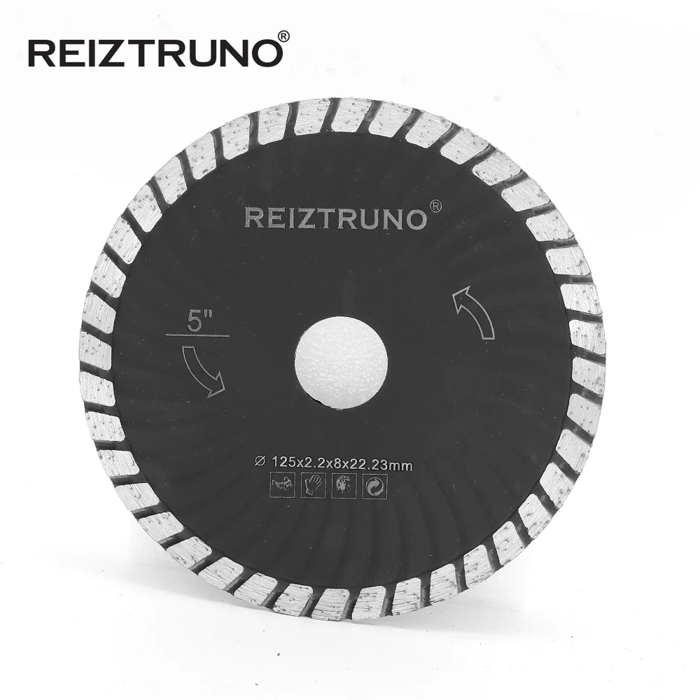 Reiztruno 5inch Diamond Waved Turbo Blade Cutting Wet/dry Cutting Disc