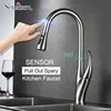 Senlesen Sensor Touch Sensitive Kitchen Faucets Pull Out Black Single Handle Outlet Water Modes Hot and Cold Water ► Photo 1/6