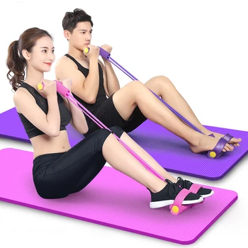 

Fitness Gum 4 Tube Resistance Bands Latex Pedal Exerciser Sit-up Pull Rope Expander Elastic Bands Home Yoga Pilates Equipment