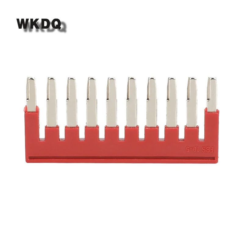 FBS10-5 FBS 10-5 Wiring Jumper For PT/ST 2.5mm^2 10 seats Connector DIN Rail Terminal Block Accessories Plug-In Bridge 10Pcs din rail terminal block jumper bridge