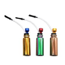 Радужные Мини стеклянные водопроводные трубы Кальян курительная трава табачные трубы съемный металлический держатель трубы кальян