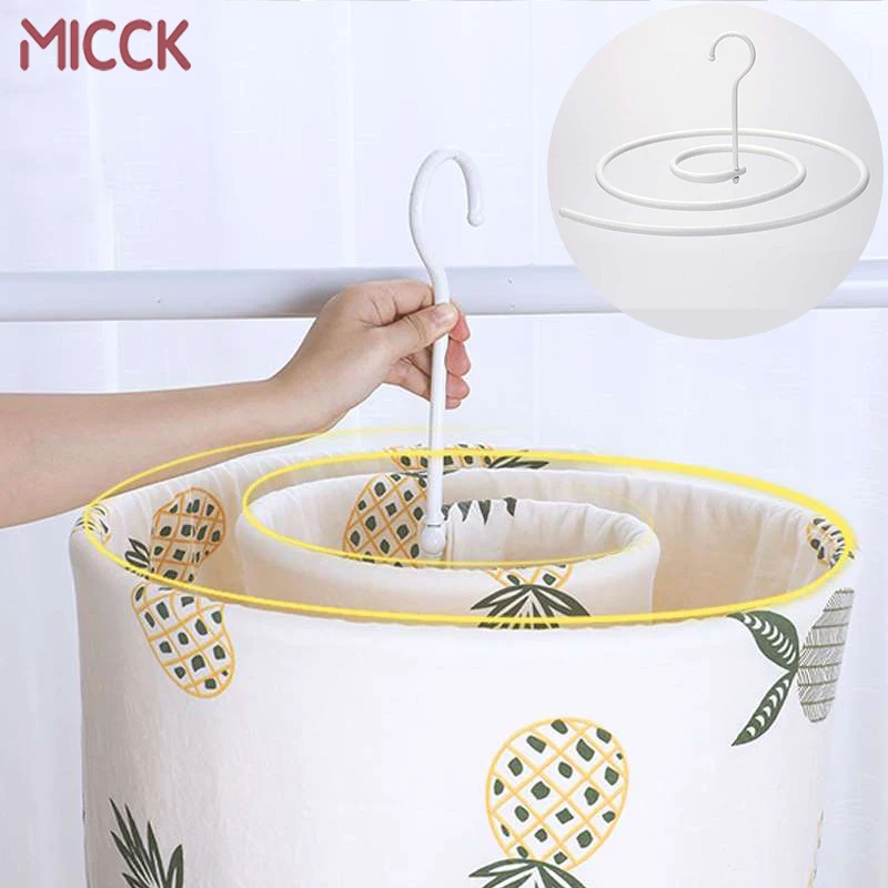 

MICCK Spiral-shaped Iron Quilt Sheets Hanger Cover Drying Hook Quilt Design Blanket Outdoor Home Indoor Hanger Storage Rack