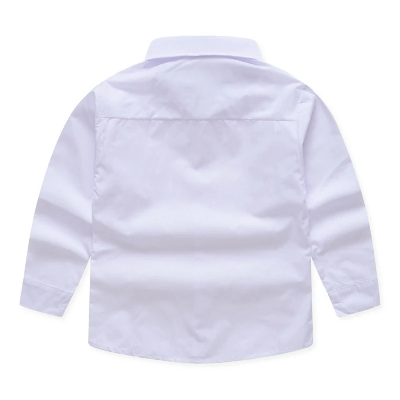Одежда для маленьких мальчиков осенняя одежда с длинными рукавами для детей, белые топы футболки, рубашки Повседневная Блузка
