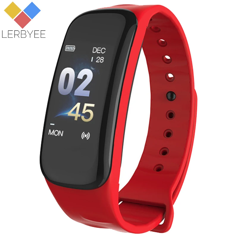 

Lerbyee C1 Plus Fitness Tracker Color Screen Life Wateproof Heart Rate Monitoring Call&Message Reminder Men Women Smart Band