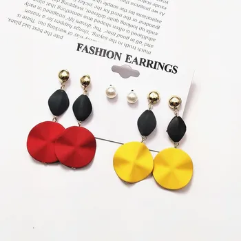 

Vintage Fashion Dangle Earrings Jewelry Party Gifts Korean Resin Geometric Statement Earrings Set Female Drop Earrings For Women
