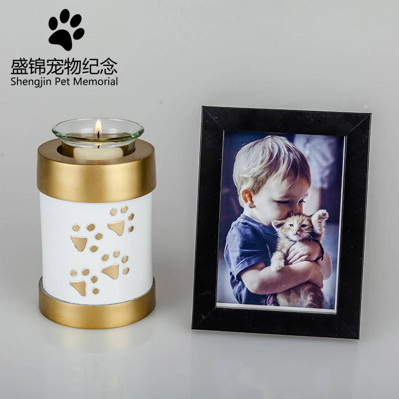 B Любовь candel урна Собака Кошка Шкатулки дом для праха кремации похоронный Мемориал домашние урны коробка гроба - Цвет: B