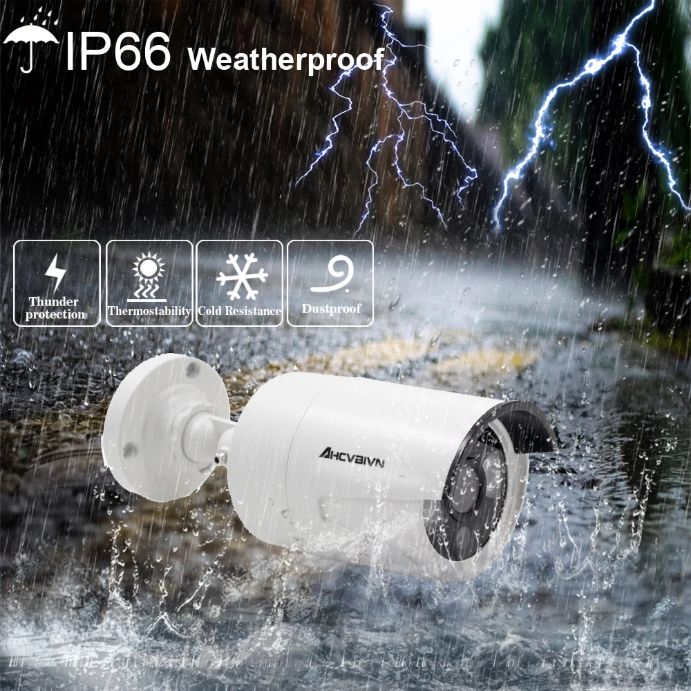 AHCVBIVN PoE IP камера 5MP Ultra HD уличная Водонепроницаемая инфракрасная 40 М камера ночного видения безопасности видео наблюдения RJ45 порт