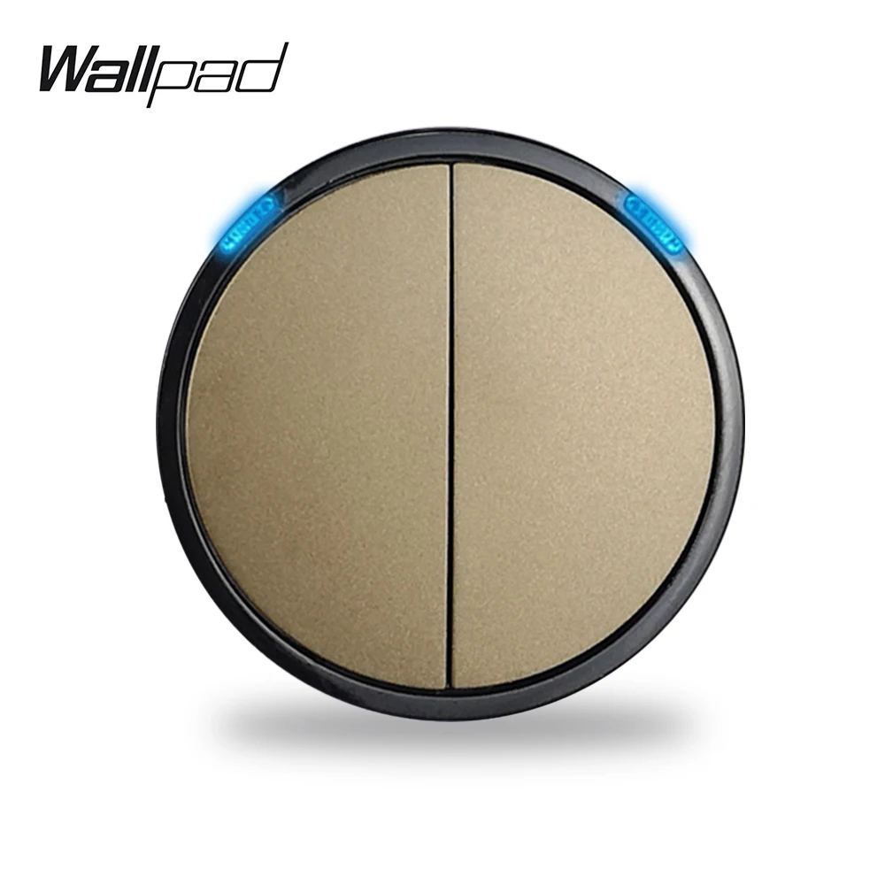 Wallpad L6 5 цветов 2 Gang Way пуш ап возврата Кнопка настенный светильник Мощность