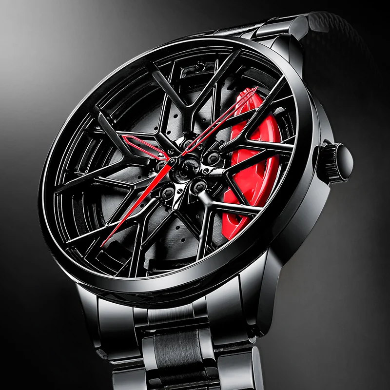 NIBOSI Sport Car Wheel Rim Hub Men Watches Custom Design Top Brand