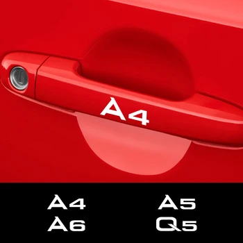 

For Audi A4 B5 B6 B7 B8 A3 8P 8V 8L A5 A6 C6 C5 C7 A1 A7 A8 Q2 Q3 Q5 Q7 TT RS3 RS4 RS5 Accessories 4PCS Car Door Handle Stickers