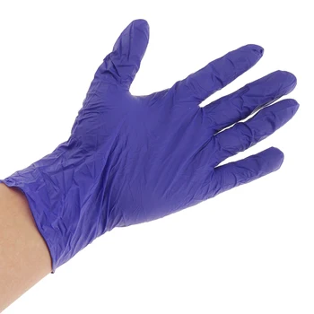 

50 Pairs Full Finger Cycling Gloves Nitrile Exam Gloves Disposable Glove Purple XL/L/M/S Protective Hand Cycling Equipment