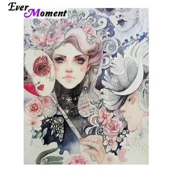

Ever Moment Diamond Painting Art Kits Portraits Full Square Resin Drills Diamond Embroidery Handicrafts Room Decoration 4Y459
