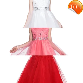 

iEFiEL Elegant Sequined Kids Toddler Flower Girls Lace Dress Pageant Wedding Bridal Children Bridesmaid Princess Tulle Dress