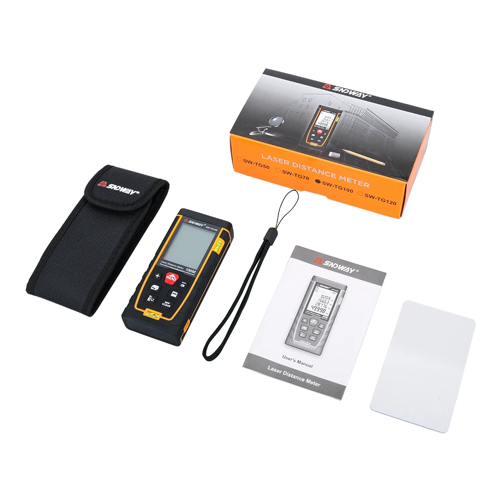 SNDWAY цифровой лазерный измеритель расстояния 100 м дальномер ranger finder mini trena Линейка