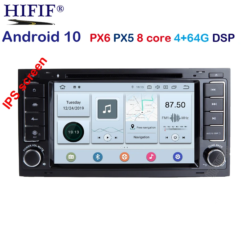 IPS экран DSP 4G 2 din Android 10 0 автомобильный dvd-плеер для VW Touareg T5 Transporter Multivan GPS радио