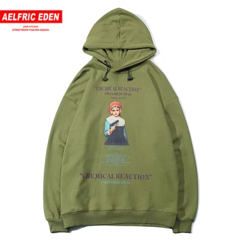 

Aelfric Eden Gun Girl Print Men Hoodies Streetwear Harajuku Hip Hop Pullover Outwear Casual Cotton Oversized Hooded Sweatshirts