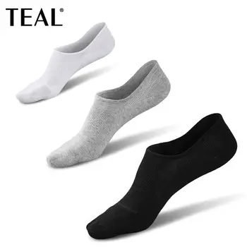 

10pcs/lot Socks Men Silicone Anti-drop Heel Summer Invisible Socks Men's Cotton Socks Solid Color Boat Socks Men Socks
