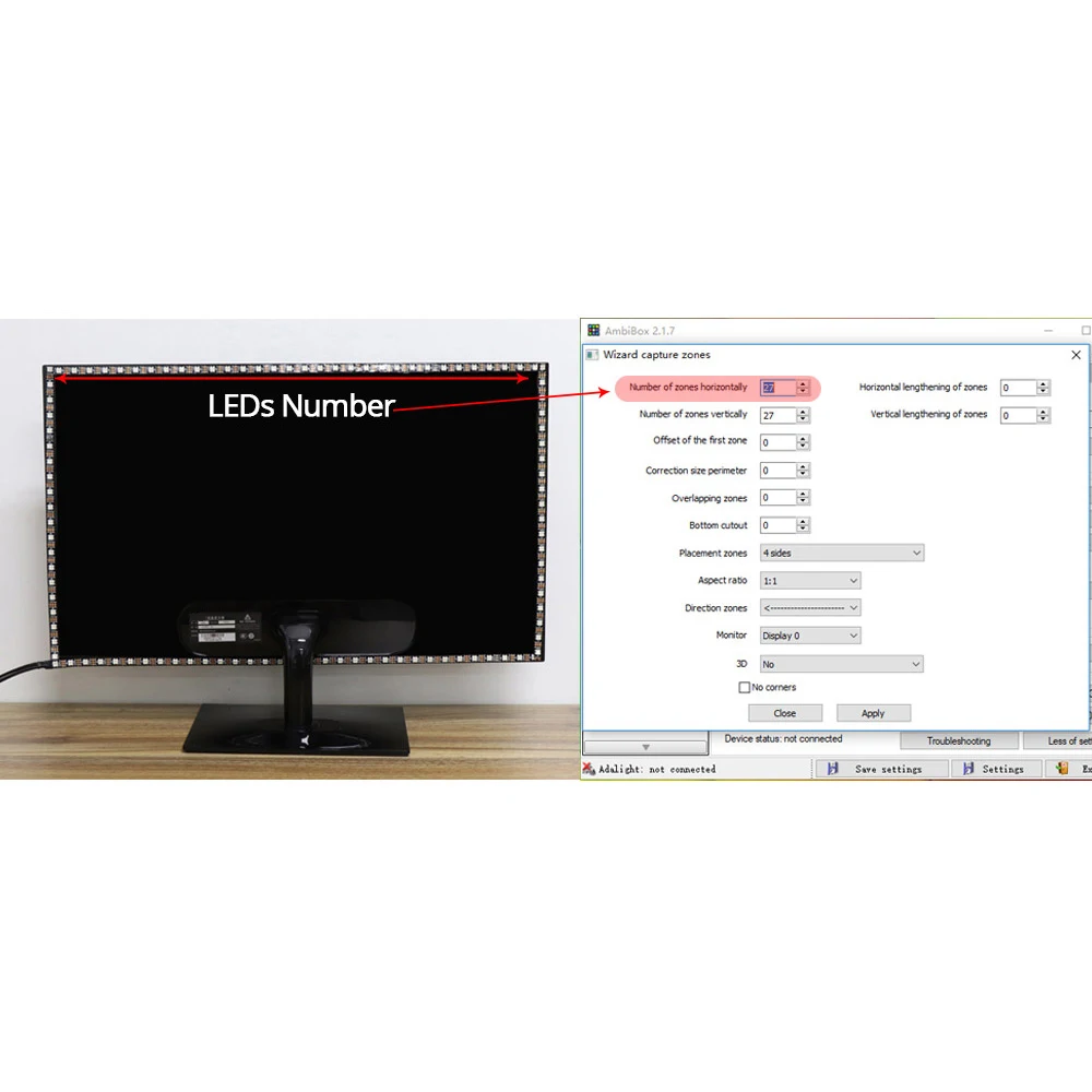 Мощная светодиодная лента RGB светодиодный светильник 1 м 2 3 4 5 LED для ТВ декорации