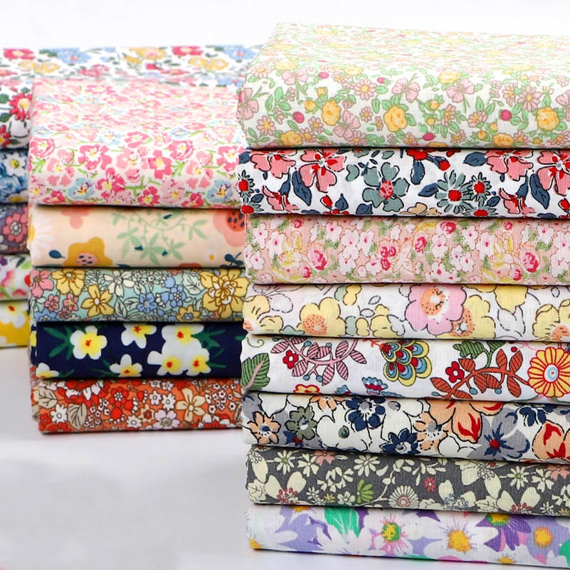 Liberty Flowers Muslin Cotton Poplin Printed Fabric Floral Quilting Dresses DIY Patchwork and Needlework Per Half Meter | Дом и сад