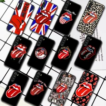 Rolling Stones Rock Band Phone Case For XIAOMI Redmi 8 9 9C Note 6 7 8 9 9S K20 K30 K40 Pro Plus black Back Painting Bumper