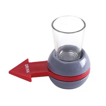

Funny Shot Spinner Party Game Rotatable Arrow Beer Wine Glass Cup Kit Spin The Shot Drinking Game Gifts Entertainment Supplies