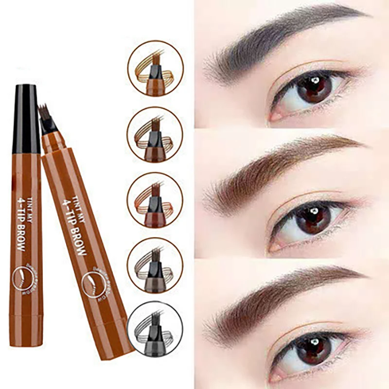 

5-Color 3D Micro-Blade Liquid Eyebrow Pencil Waterproof, Anti-Makeup And Anti-Real Eyebrow Pencil, Cosmetics