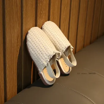 

Kids Slippers Toddler Baby Girls Leather Sandals Ruffles Princess Shoes Slippers Comfortable Casual Summer Beach Shoes