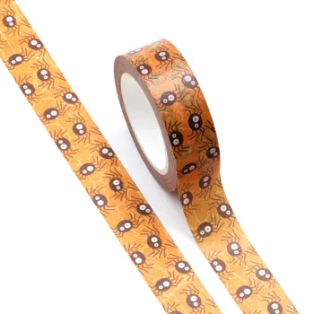 

1X NEW halloween spider design washi tape stationery Adhesive Tape Scrapbooking tape masking tape stickers scrapbooking
