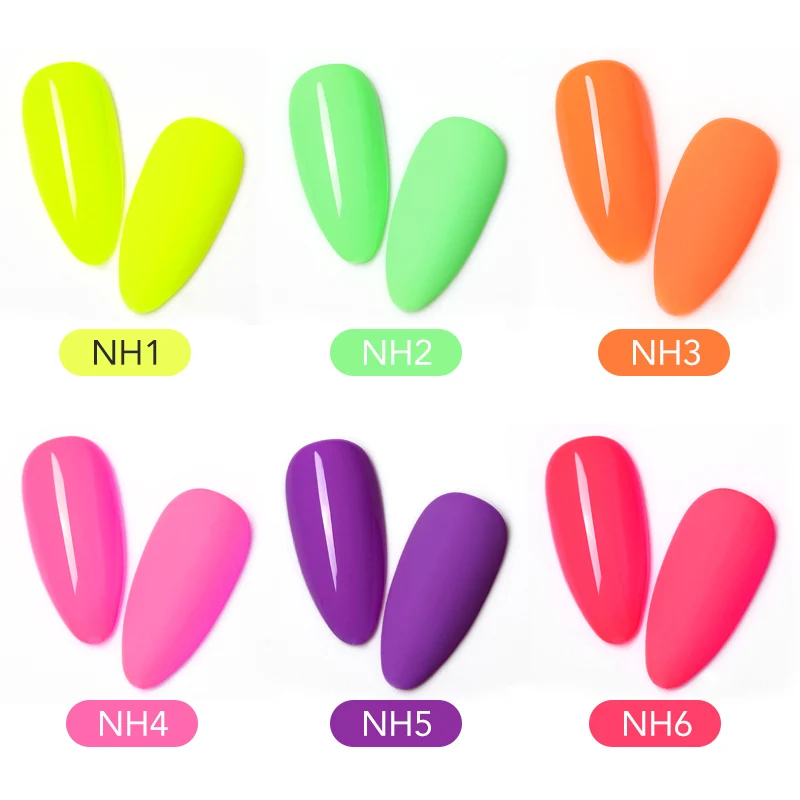 6pcs Neon Color Gel Varnish VENALISA Nail Gel Polish Fluorescence Nail Salon Gel Lacquer Soak off UV LED Bright Gel Nail Polish