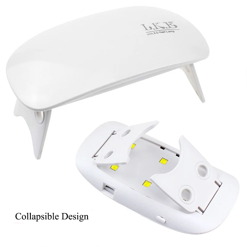 LKE Сушилка для ногтей складной УФ светодиодный светильник для ногтей 24 Вт Портативный usb-кабель 60/120s таймер для всех гелей подходит для домашней лампы для ногтей