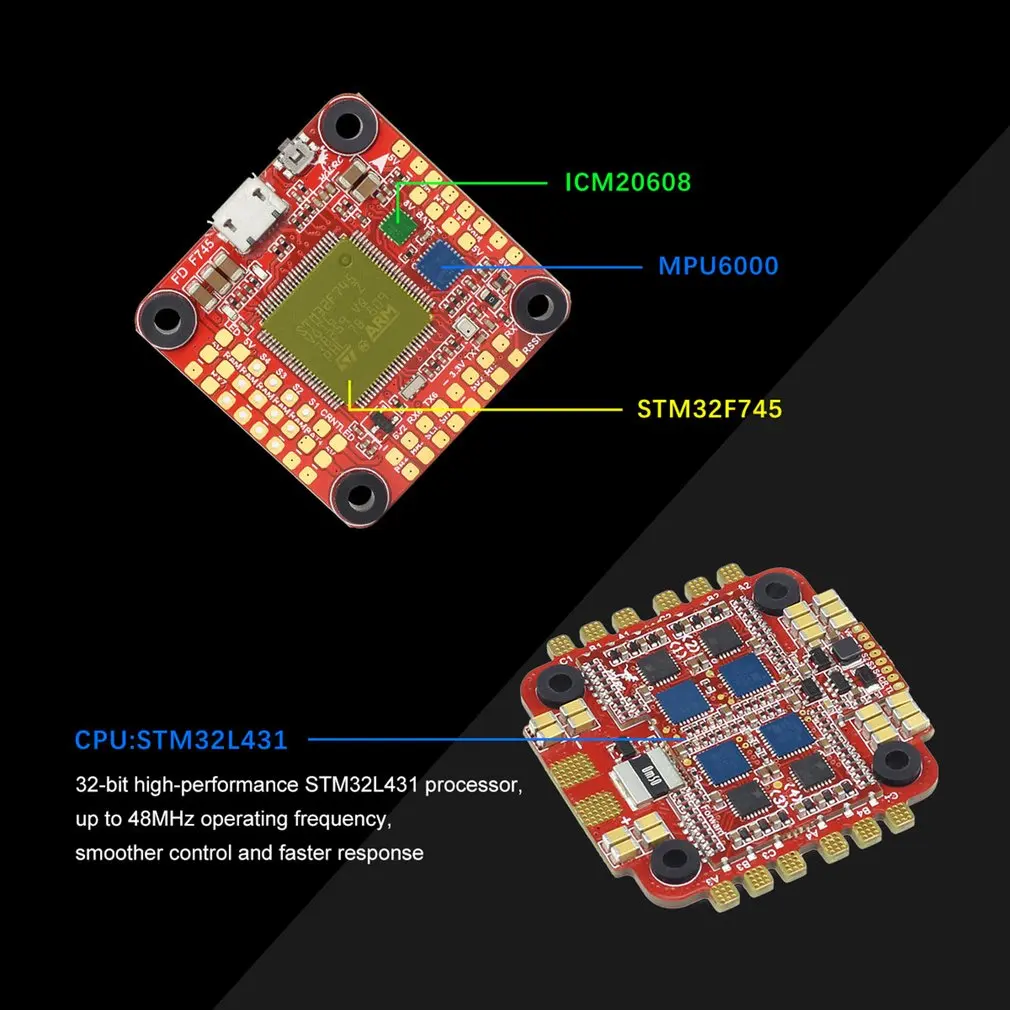 HGLRC вперед 65A 3-6S L431 BL32 4 в 1 ESC+ FD765-VTX F7 FC управление полетом для FPV гоночный Дрон аксессуары