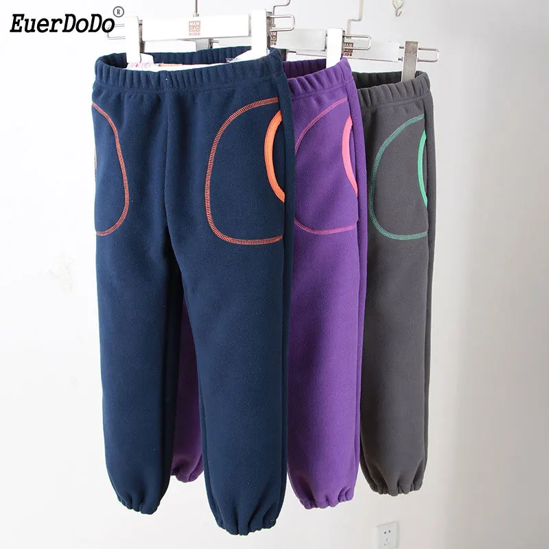 

Winter 2019 Girls Pants Thicken Warm Pants For Boys Fleece Children Trousers 3-10 Years Teenager Casual Clothing