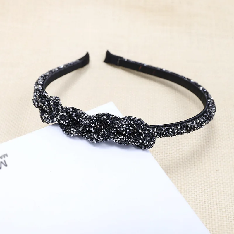 C341 black white Винтажные разноцветные стразы, украшение для волос для женщин, заколки для волос головная повязка для волос, полосы обруча для волос, аксессуары для волос для девочек - Цвет: C341 black white