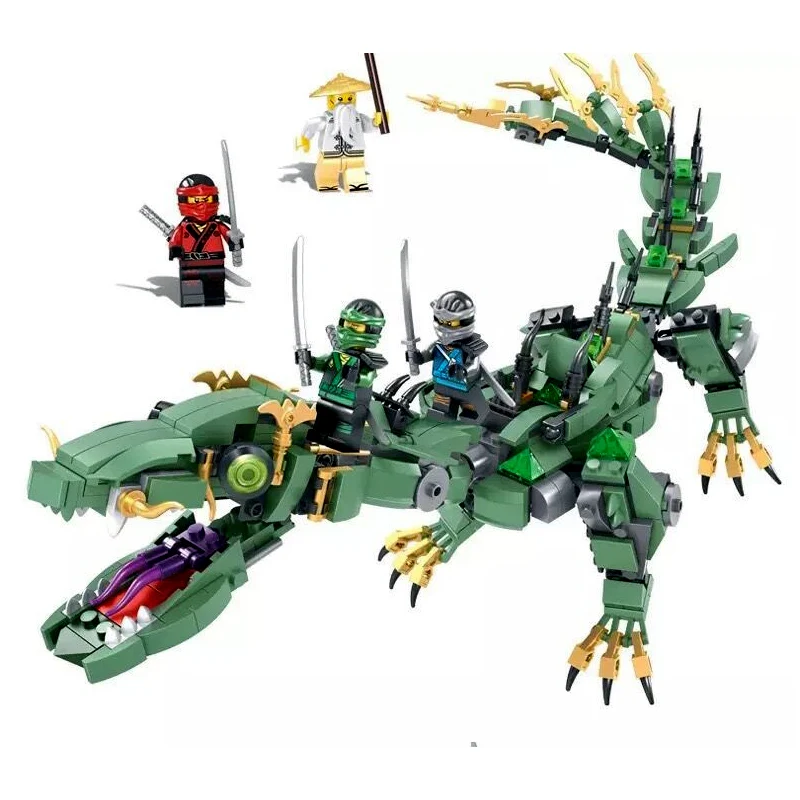 Buy 2019 Newest Ninja Temple Dragon Action Figures Building Block Toys Compatible with Legoinglys City Bricks Toys For Children