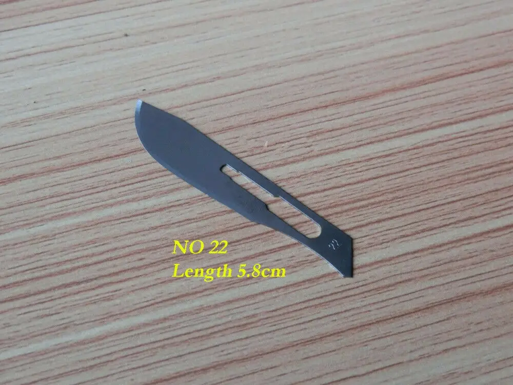 Blades 22-100pcs Углеродистая сталь хирургические скальпель лезвия, коробка из 100 шт, хирургические лезвия номер 10,11, 12,15, 18,20, 21, 22.23.24.25 - Цвет: Blades 22-100pcs