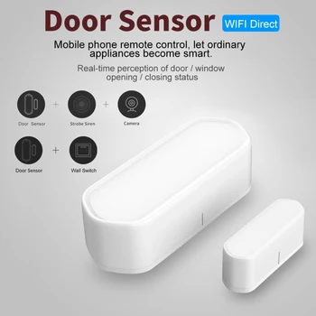 

WiFi Smart Door And Window Alarm Sensor Tuya / Smart Life APP Notification Alarm Home Alarm Use Google Home With Alexa