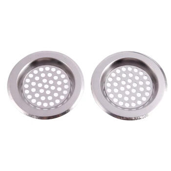 

New Bathroom Kitchen Stainless Steel Basin Sink Drain Strainer 2pcs