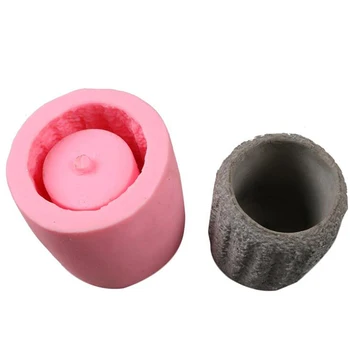 

Flower Pot Bonsai Mold Fleshy Flower Pot Silicone Cake Mold Succulent Gypsum Mold Office Desktop Decoration