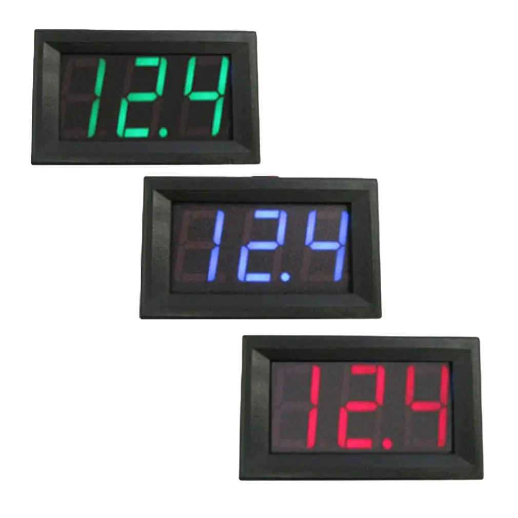 DC4.5V-30.0V 0.56in 2 Wire LED Digital Display Voltmeter Electric Voltage Meter Volt Tester for Auto Battery Car Motorcycle