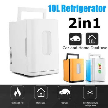 

10L Car Refrigerator Automoble Mini Fridge Refrigerators Freezer Cooling Box frigobar Food Fruit Storage Fridge Compressor