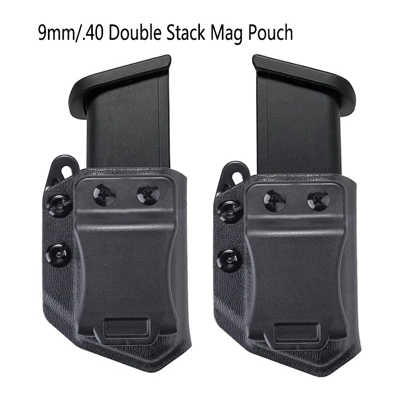 Tactical Iwb/owb 9mm/.40 Double Stack Magazine Pouch For Glock Cz S&w H