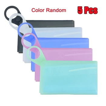 

5Pcs Portable Mask Storage Box Silica Gel Face Masks Case Moisture-Proof Dust-Proof Mouth Mask Storage Bag