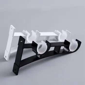 

2pcs/set Double Curtain Rod Brackets Window Hardware Holder Home Decor Y98E
