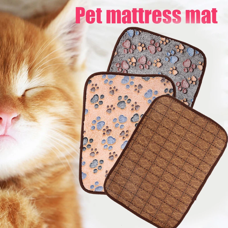 

Pet Blanket Cat Ice Pad Sturdy Mat Small Animals Cat Mat Dual Use Keep Warm Summer Pet Winter Mat Dog Beds for Medium Dogs