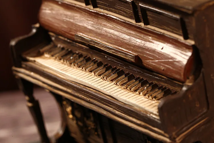 Пианино Статуэтка украшение винтажное украшение для домашней мебели украшение комнаты ретро украшения
