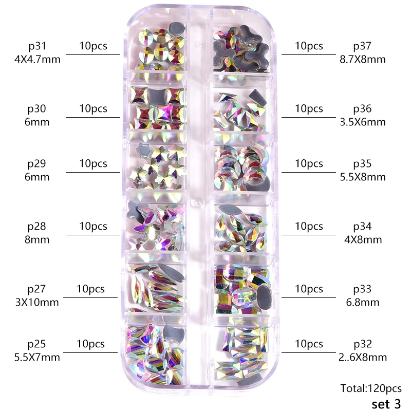 Oleeya Fancy Shape High Quality Hot Fix Rhinestones 3