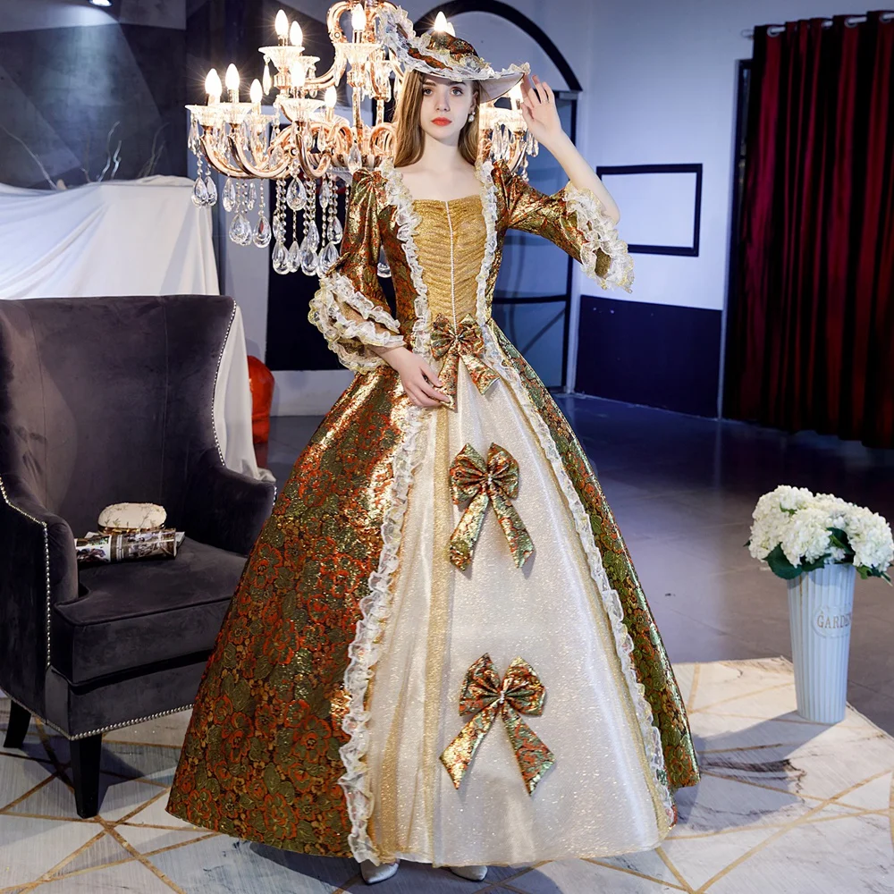 Готическое женское платье с бантом в стиле Лолиты; винтажное шифоновое платье с расклешенными рукавами; вечерние платья; средневековая Туника на шнуровке; карнавальный костюм принцессы