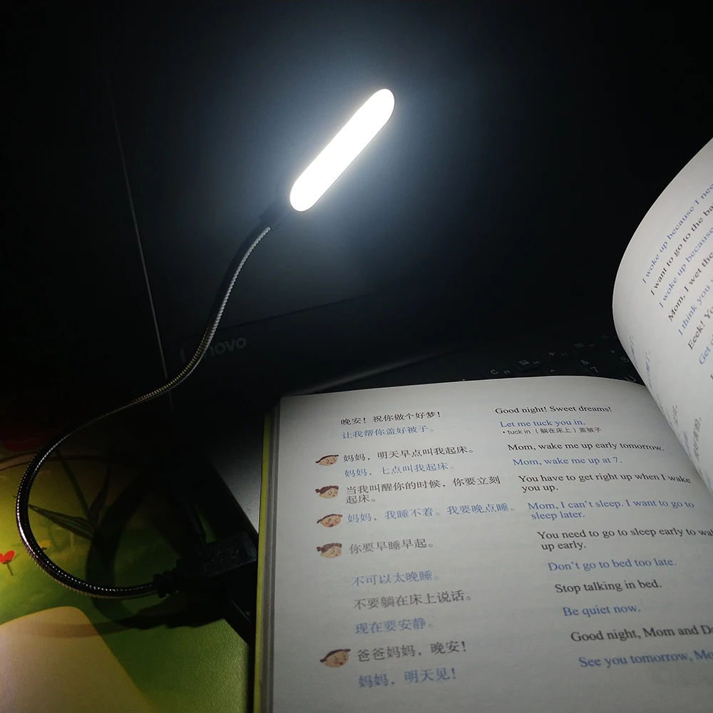LED Desk Lamp 6 LEDs 5V USB Flexible Portable Bright Reading Table Lamp For Power Bank Laptop